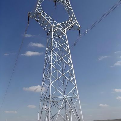 33KV ถึง 110KV ทาวเวอร์ส่งพลังงาน มุมหอคอยเหล็ก ความเร็วลม 30-180 กม./ชม.