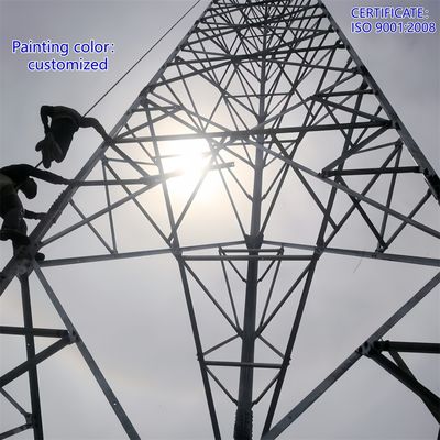 3 ขามุม ทาวเวอร์เหล็ก ทาวเวอร์สื่อสาร Q355 เหล็ก 28m เครือข่ายเคลื่อนที่ ทนลม ภูมิภาคชายฝั่ง