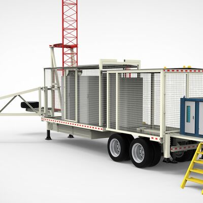 30M หอคอยโทรทรรศน์ สแตนเลสเหล็กกระปุก รถบรรทุกติดตั้งอานเตนนาสื่อสาร 40M/S ความต้านทานลม ISO รับรอง