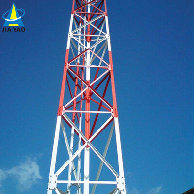 14 20 26 32M Lightweight 3 Legged Angular Galvanized Steel Outdoor 5G 4G Microwave Temporary Base Station Mast