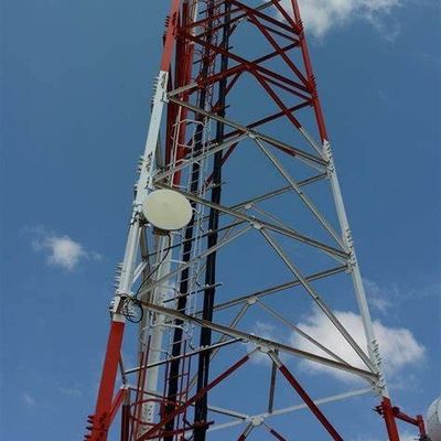 ความละเอียดสูง วงสามเหลี่ยมวิทยุโทรคมนาคม 3 ขา ทาวเวอร์เหล็กท่อ 40M / S