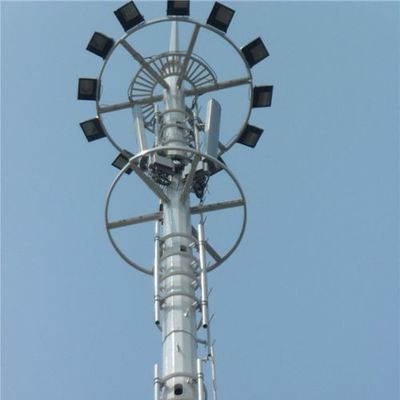 โมโนโปลีหอคอย 25 เมตร 30 40M 50M สัญญาณแอนเทนนาวิทยุ เซลล์เหล็กกระปุก โมโนโปลีหอคอย