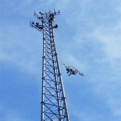 ท่อโทรคมนาคมเหล็ก 3 ขา Tower เครือข่ายมือถือ 4G 5G สัญญาณวิทยุแอนเทนนา