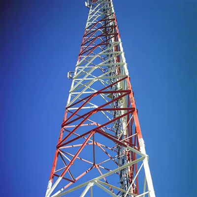 28-50M แอนเทนนา 3 ขา สแตนเลสเหล็กเหล็กกระปุก หอคอยโทรคมนาคม Tube มุมหอคอยสื่อสารมือถือ