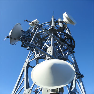 40 เมตร โทรคมนาคม Tower ผู้ผลิต แพลตฟอร์มการทํางาน Antenna Radio 3 Legged Angle Steel Tower