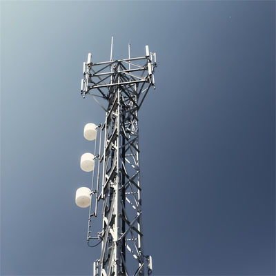 3 ขา 60 องศา โทรคมนาคม ราคาสามเหลี่ยม Lattice Tower รองรับตัวเอง การสื่อสาร มุม Steel Tower