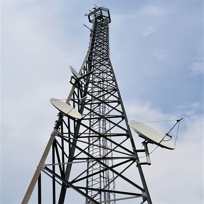 3 ขา 60 องศา โทรคมนาคม ราคาสามเหลี่ยม Lattice Tower รองรับตัวเอง การสื่อสาร มุม Steel Tower