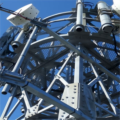 3 ขา 60 องศา โทรคมนาคม ราคาสามเหลี่ยม Lattice Tower รองรับตัวเอง การสื่อสาร มุม Steel Tower