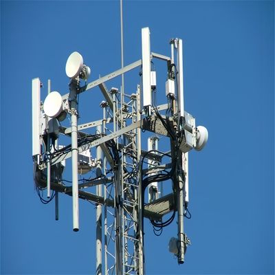3 ขา 60 องศา โทรคมนาคม ราคาสามเหลี่ยม Lattice Tower รองรับตัวเอง การสื่อสาร มุม Steel Tower