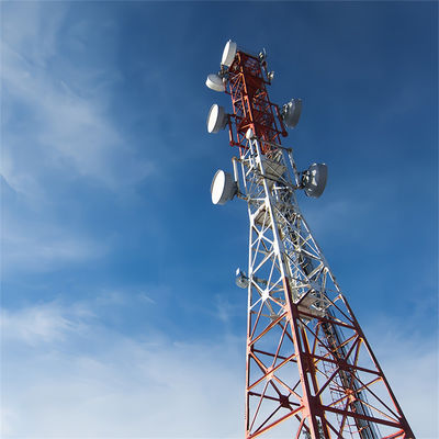 120m Hot Dip Galvanized Steel Antenna ผู้ผลิต Radio Cellular Gratice 4 ขา ทาวเวอร์สแตนเลสมุม