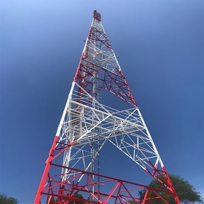 20m 40m 45m 50m สี่ขา สแตนเลส Mast GSM โทรศัพท์มือถือโทรคมนาคม BTS
