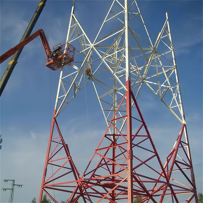 25 35 45 55 60 m ตําแหน่งฐานรองรับตัวเอง สายวิทยุ สายส่ง สูง Wifi เครื่องรับเหล็ก โทรคมนาคม หอคอยสื่อสาร 4 ขา