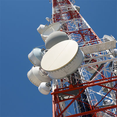 4 ขา Lattice กระปุกมุม สแตนเลส Tower 50M เซลล์โทรคมนาคม Mast มุม