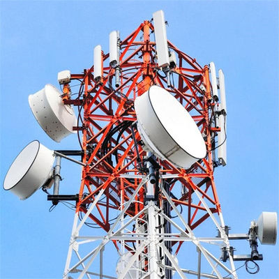 4 ขา Lattice กระปุกมุม สแตนเลส Tower 50M เซลล์โทรคมนาคม Mast มุม