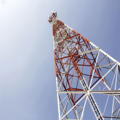 36m 4 Leg Steel Lattice Angle Mobile Communication Towers / ม้าแอนเทนนาที่รองรับตัวเอง