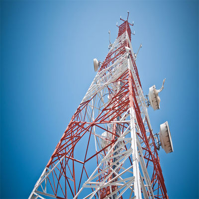 30m 45m 50m 60m TV Antenna Mast Tower 3 &amp; 4 Legged Angle Steel Outdoor TV Tower ตึกโทรทัศน์กลางแจ้ง