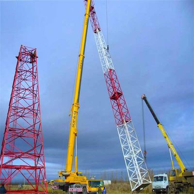 มุม 60 องศา 4 ขามุมรองรับตัวเอง Lattice Tower สายสื่อสารสแตนเลส Tower