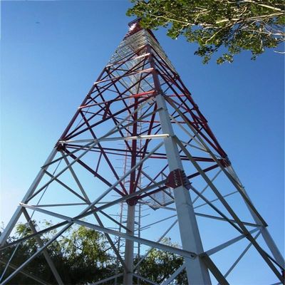 มุม 60 องศา 4 ขามุมรองรับตัวเอง Lattice Tower สายสื่อสารสแตนเลส Tower