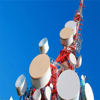 60m Lattice Radio Tower มุม Hot Dip เหล็กเหล็กกระปุกสี่ขา สื่อสารแอนเทนนา Tower