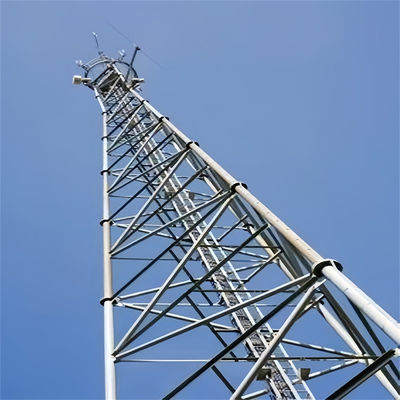 3 ขา ขาท่อท่อท่อท่อ ทองเหลืองรองรับตัวเอง Hot Dip Galvanized โทรคมนาคม สื่อสารเซลล์ Tower