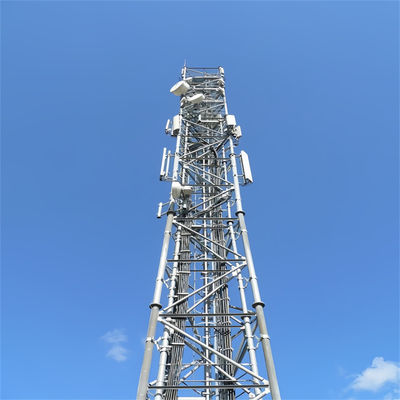 3 ขา ขาท่อท่อท่อท่อ ทองเหลืองรองรับตัวเอง Hot Dip Galvanized โทรคมนาคม สื่อสารเซลล์ Tower