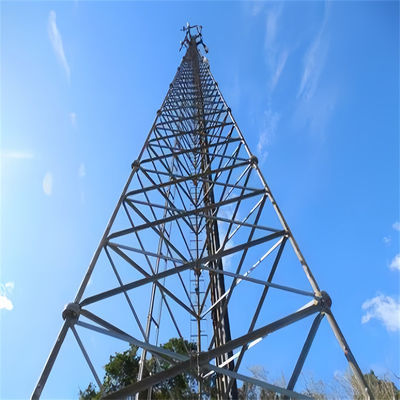 30m ท่อ Wifi 3 ขา ท่อเหล็ก Tower เครือข่าย ไมโครเวฟสื่อสารอานเตนนา Tower