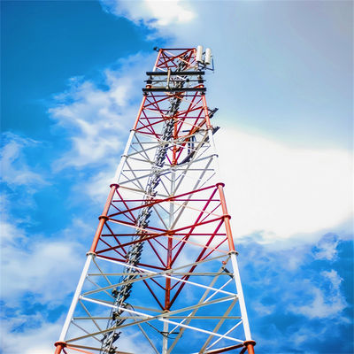 โทรคมนาคม ท่อ 3 ขา ทาวเวอร์แอนเทนนา สนับสนุนตัวเอง โทรคมนาคม Lattice Tower Q345 / Q235