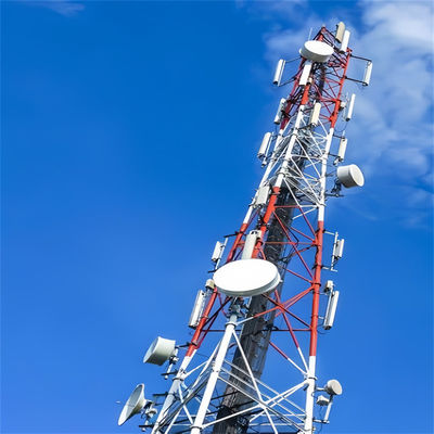 โทรคมนาคม ท่อ 3 ขา ทาวเวอร์แอนเทนนา สนับสนุนตัวเอง โทรคมนาคม Lattice Tower Q345 / Q235