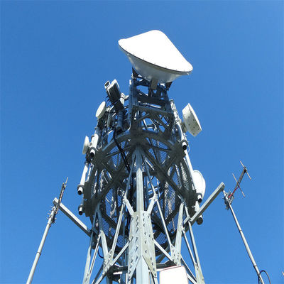 สถานีฐาน GSM Vhf Uhf อินเทนเนียวิทยุสื่อสาร 3 ขา ทาวเวอร์เหล็กท่อ