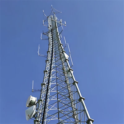 ตราโทรคมนาคมสามเหลี่ยม ท่ออานเตเนนที่รองรับตนเอง Mast HDG 3 ขา สแตนเลส Lattice Tower