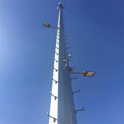 OEM กระปุกการสนับสนุนตัวเอง Monopole Antenna Tower Mast สําหรับ GSM 5G สื่อสาร Tube Tower Pole