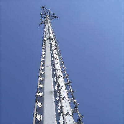 การสนับสนุนตนเองเหล็กเหล็ก 75 ฟุต Tube Pole TV Antenna Cell Wifi GSM โทรคมนาคม โมโนโปล ทาวเวอร์ซัพพลาย