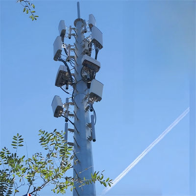 การสนับสนุนตนเองเหล็กเหล็ก 75 ฟุต Tube Pole TV Antenna Cell Wifi GSM โทรคมนาคม โมโนโปล ทาวเวอร์ซัพพลาย
