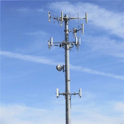 โทรคมนาคม Wifi พกพา สถานีฐาน GSM Tower Monopole 30 เมตร ไมโครเวฟ