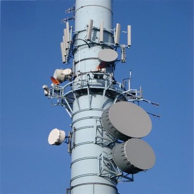 โทรคมนาคม Wifi พกพา สถานีฐาน GSM Tower Monopole 30 เมตร ไมโครเวฟ