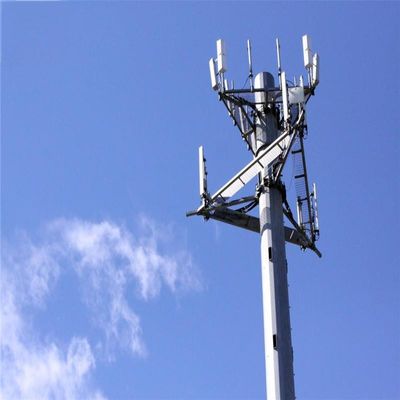 30m 35m 40m แกลวนิซ 4g / 5g โทรศัพท์มือถือ Monopole โทรศัพท์มือถือ Tower สัญญาณไมโครเวฟ