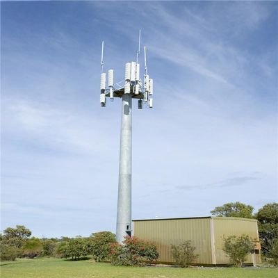 30m 35m 40m แกลวนิซ 4g / 5g โทรศัพท์มือถือ Monopole โทรศัพท์มือถือ Tower สัญญาณไมโครเวฟ
