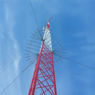 20M เมตร Hot Dip Galvanized ท่อเหล็ก สายไฟฟ้า 5G สายวิทยุ