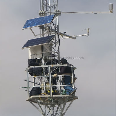 อัลตรasonic Anemometer Tower เครื่องตรวจจับแบบแอนาล็อกทางทะเลไร้สาย 5-200M