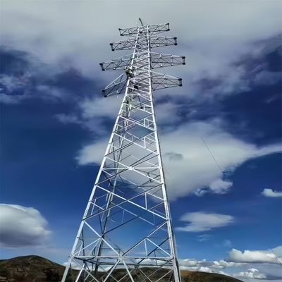 110KV 220KV Hot Dip Galvanized สายไฟฟ้าขนาดใหญ่ หอคอยไฟฟ้าความดันสูง
