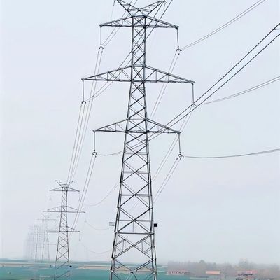 35kV วงจรคู่ พีลอนพลังงาน ทาวเวอร์ส่งไฟฟ้า ทาวเวอร์โมนโปโลโลหะเหล็กเหล็กกระปุก