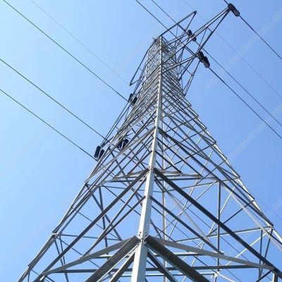 35kV วงจรคู่ พีลอนพลังงาน ทาวเวอร์ส่งไฟฟ้า ทาวเวอร์โมนโปโลโลหะเหล็กเหล็กกระปุก