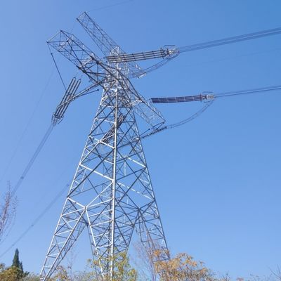 35kV วงจรคู่ พีลอนพลังงาน ทาวเวอร์ส่งไฟฟ้า ทาวเวอร์โมนโปโลโลหะเหล็กเหล็กกระปุก