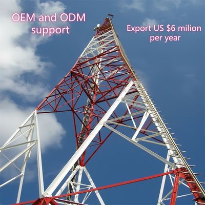 3 ขามุม ทาวเวอร์เหล็ก ทาวเวอร์สื่อสาร Q355 เหล็ก 28m เครือข่ายเคลื่อนที่ ทนลม ภูมิภาคชายฝั่ง