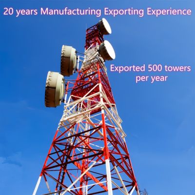 12m 30m 45m 4 ขา สแตนเลสมุม สนับสนุนตนเอง GSM Cdma Lte Isp Antenna Telecom Bts ติดตั้งง่าย