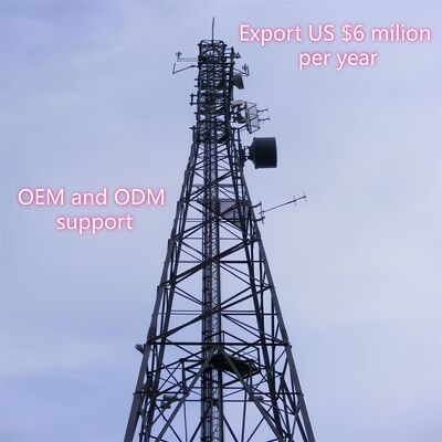 30m ตัวเองสนับสนุน Lattice Tower สําหรับการสื่อสาร GSM Tower ผลิตจากเหล็กมุม