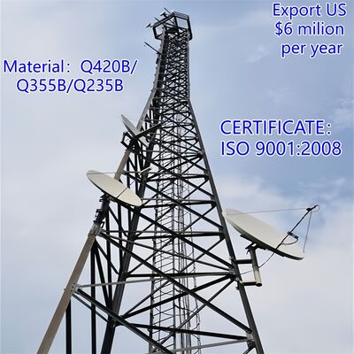 5 10 15 20 25 30 M สนับสนุนตนเองเหล็กกระปุกมุม 3 เท้าหอคอย