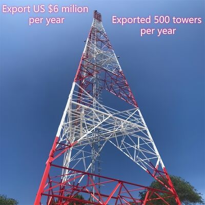 5 10 15 20 25 30 M สนับสนุนตนเองเหล็กกระปุกมุม 3 เท้าหอคอย