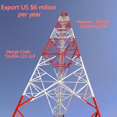 5 10 15 20 25 30 M สนับสนุนตนเองเหล็กกระปุกมุม 3 เท้าหอคอย