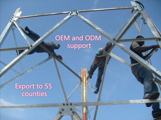 5 10 15 20 25 30 M สแตนเลสมุมเหล็กกระปุกที่รองรับตัวเอง 3 เท้าหอคอย 5-100M